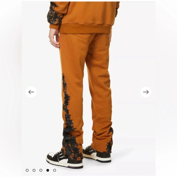 KEISER CLARK Astral Planing Star Sweatpants Size M Brown Black - Picture 3 of 13